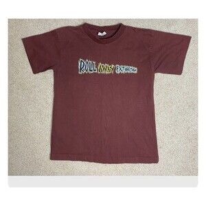 VTG 90s Roll Away Extinction T Shirt Kids 14-16 Alore Single Stitch Iguana USA